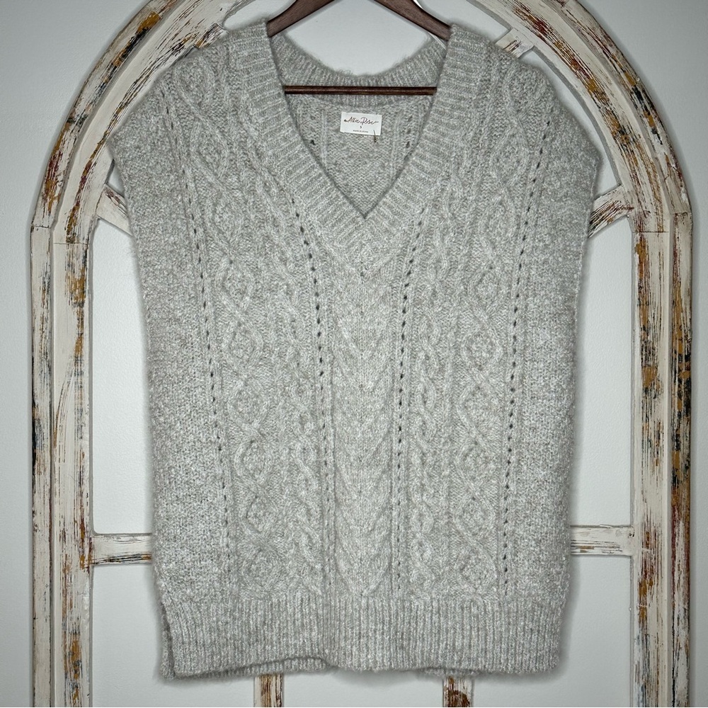 Knit Argyle Oversized Sweater Vest- Size Small NWOT